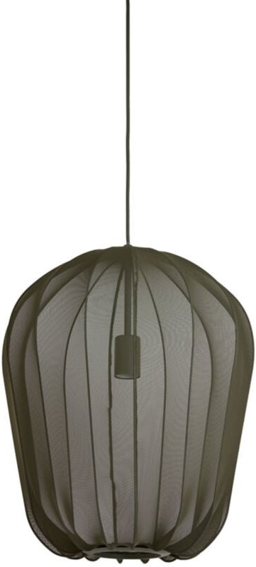 Light And Living - Light & Living - hängeleuchte - Plumeria - grün - textil - ø 42cm