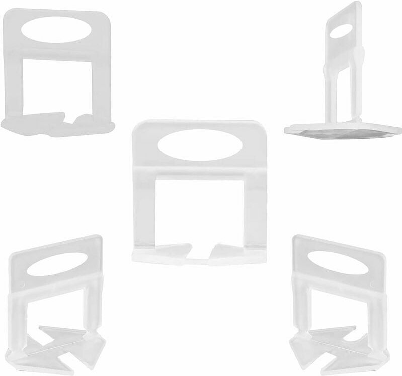 Fliesen-Nivelliersystem, 300 Stück 2-mm-Abstandshalter-Clips für Bodenbeläge und Fliesenwerkzeuge