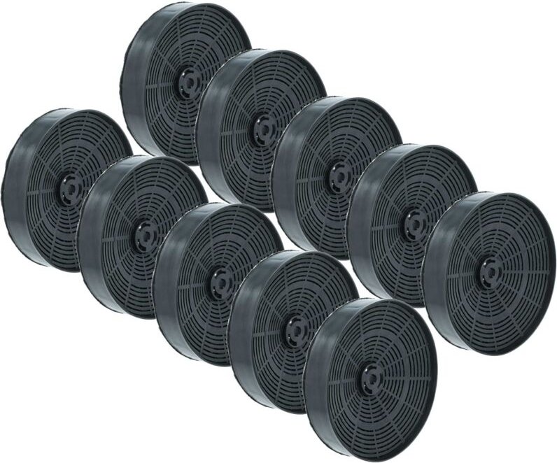 vhbw 10x Aktivkohlefilter Ersatz für ZANKER 902980150/4, E3CFOA, 911625/2 für Dunstabzugshaube