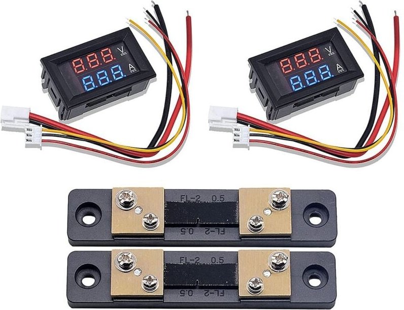 Tlily - 2 stücke 0,28 Zoll Digital Volt Ampere Voltmeter Amperemeter Meter dc 100 v 50A 3 Bits Spannung Strom Tester mit...