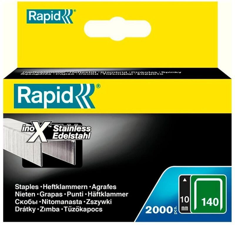 Rapid Heftklammern Typ 140 Edelstahl 10 mm 2000 Stück