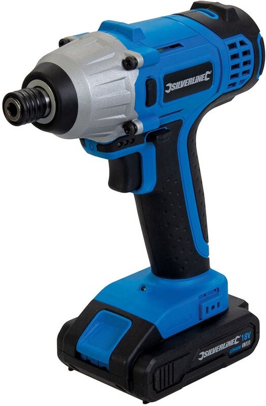 Silverline - Akku Schlagschrauber 18V inkl. 2 Akkus und Ladegerät