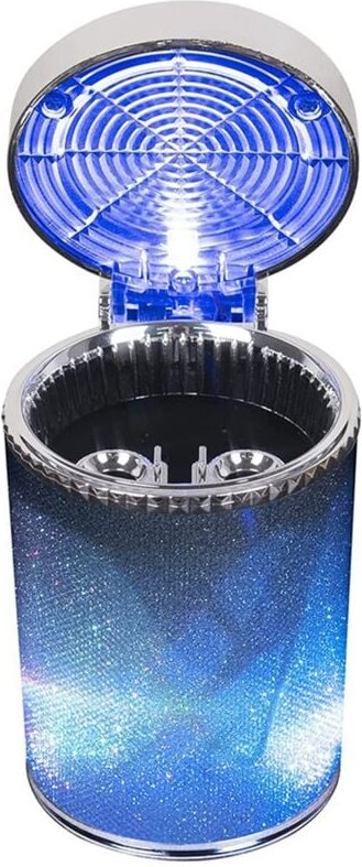 Tlily - Tragbarer Auto Aschenbecher mit led Licht GeträNke Halter Farbigem für BüRo Haus