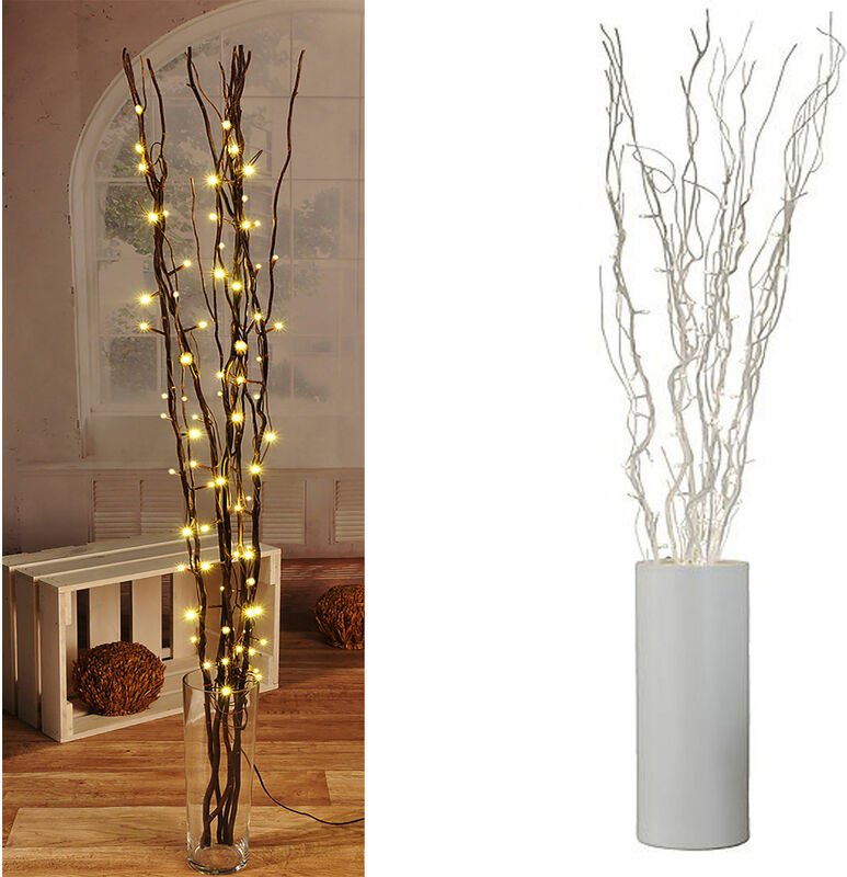 Lichterzweige silber mit 80 LEDs-MLK073WS