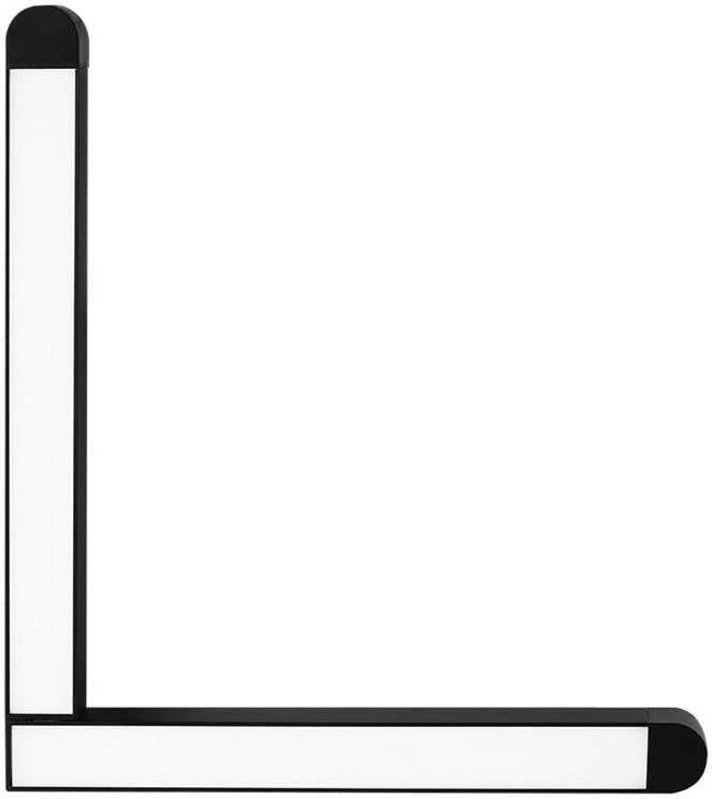 V-TAC 25W L-förmige magnetische LED-Schienenleuchte, Schwarz, Naturweiß