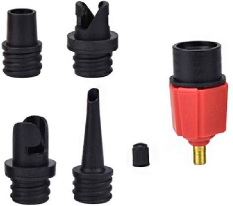 Adapter für ein Autokompressorventil zur Aufblaspumpe, Adapter für ein Aufblasventil mit 4 Düsen für aufblasbare Matratz...