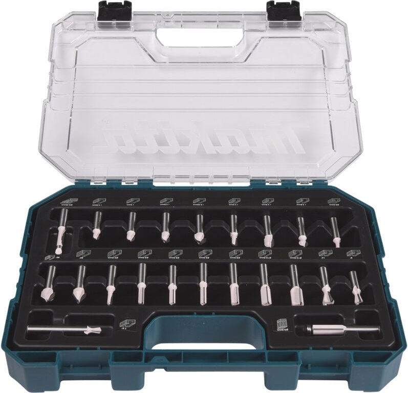 Set mit 22 Nutenfräsern Makita D-74784