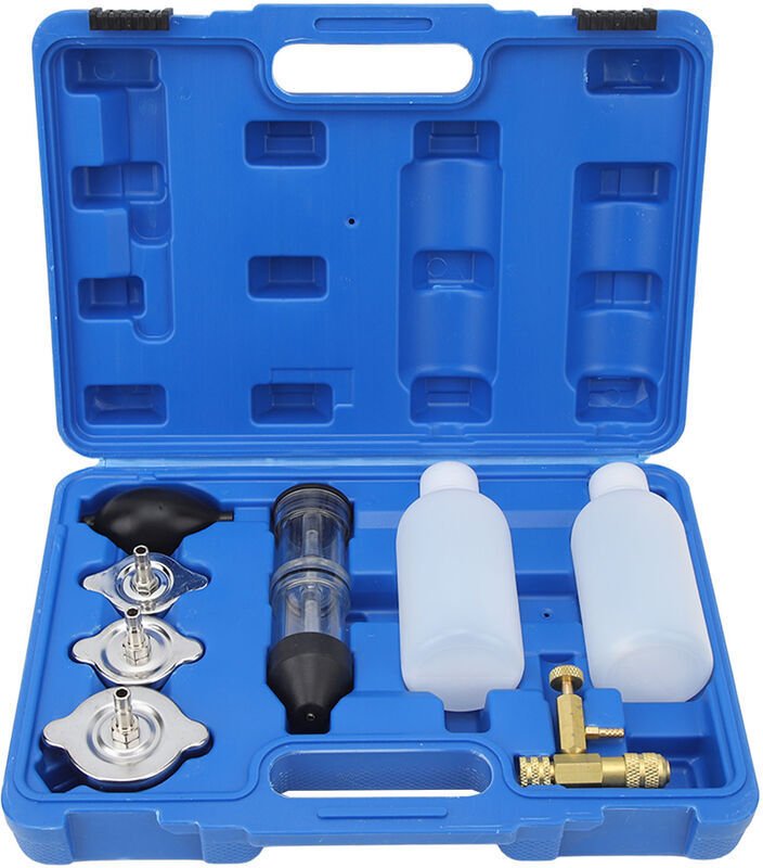 8-teiliges Verbrennungslecktester-Set, CO2-Lecksuchgerät für Autos, LKWs, Traktoren und Bagger