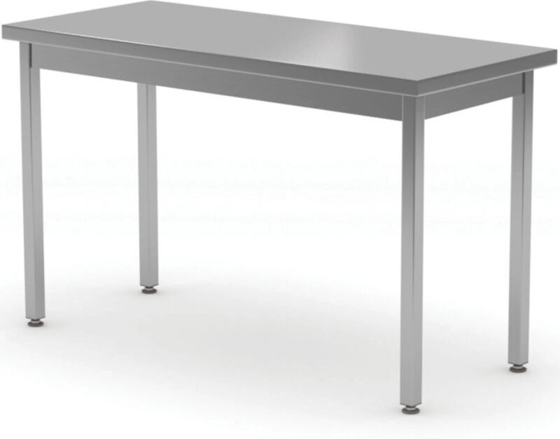 Kitchen Line zentraler Arbeitstisch aus Stahl 800 x 600 x 850 mm - Hendi 816196