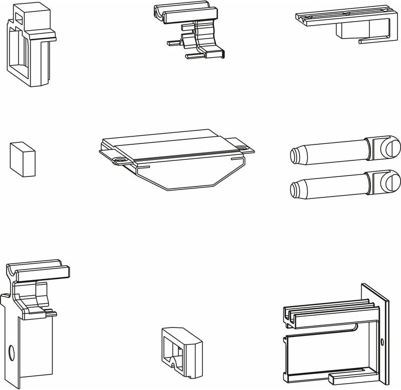 Gu hs Zubehör-Beutel verdeckt liegend - passend zu Hebeschiebtür Führungsschiene P1850 Schema a grau