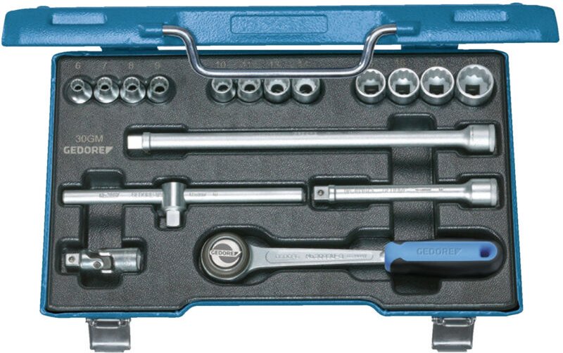 Gedore Steckschlüssel-Satz 3/8 17-tlg. UD-Profil 6-19 mm, Nr. D 30 GMU-3