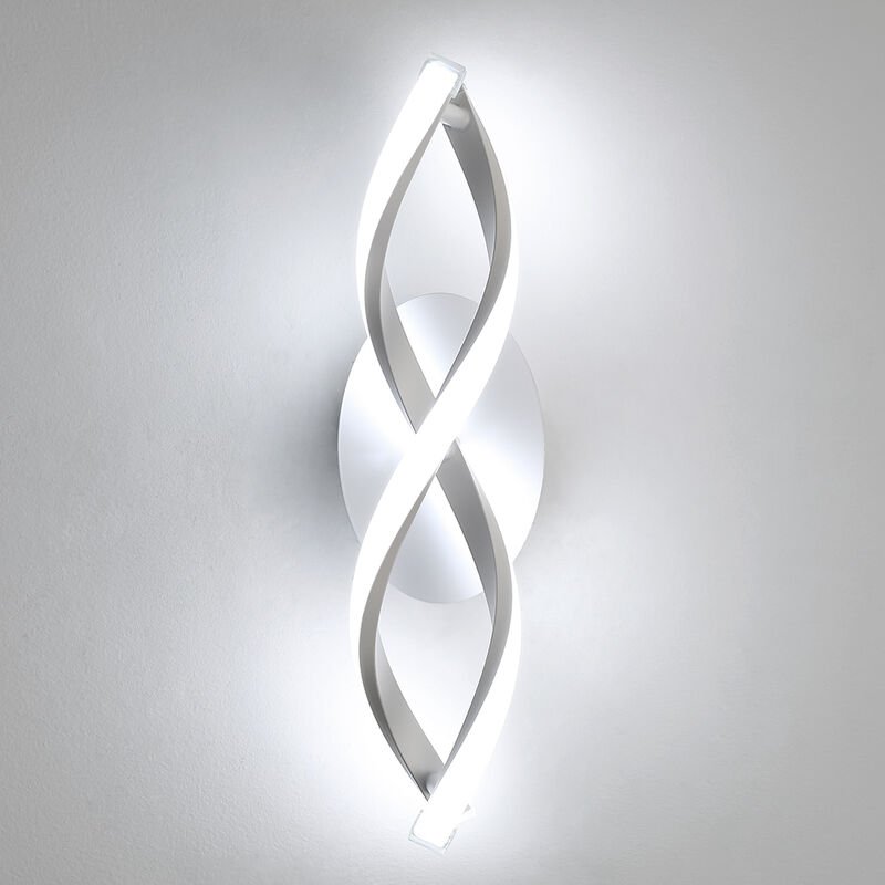 Thumbnail - Comely - Innenwandleuchte, Moderne led Wandleuchte 14W 1800LM, Kaltweiß 6500K, Curved Design für Schlafzimmer, Treppen, ...