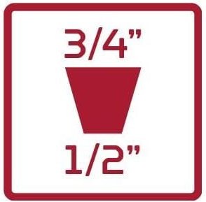 R67300009 Vergrößerungsstück 1/2' x 3/4' 4-kant 49 mm