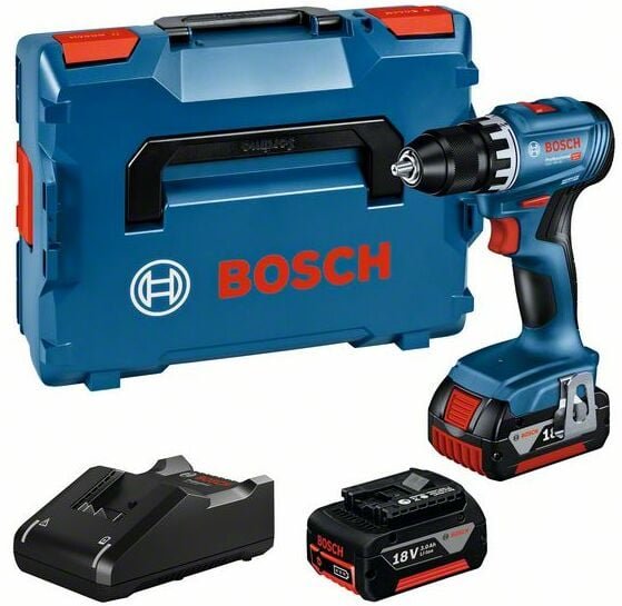 Bosch Akku-Bohrschrauber gsr 18V-45, 2 Akku gba 18V 3.0Ah, Ladg. in l-boxx