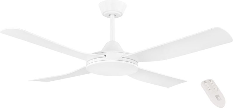 EGLO Deckenventilator Bondi 1, 4 Flügel Ventilator mit Fernbedienung, Timer und Sommer Winter Betrieb, ABS Kunststoff in...