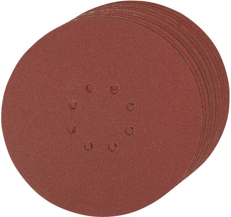 Silverline - Klettschleifscheiben, gelocht, 225 mm, 10er-Pckg. 120er-Körnung