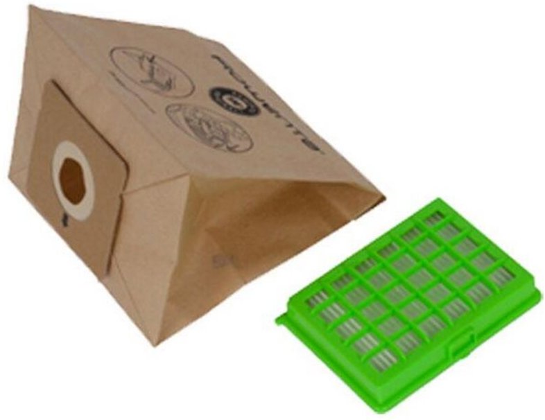 Ersatzteil - 6er Pack Papier-Staubsaugerbeutel und 1 HEPA-Filter - - moulinex Rowenta tefal