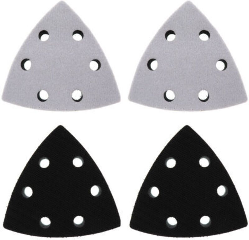 4 Stück Dreieckiger Schleifkissen Ersatz, 90 x 90 x 90 mm Schleifkissen Ersatz, 6 Löcher Dreieck Schleifkissen Ersatz (S...