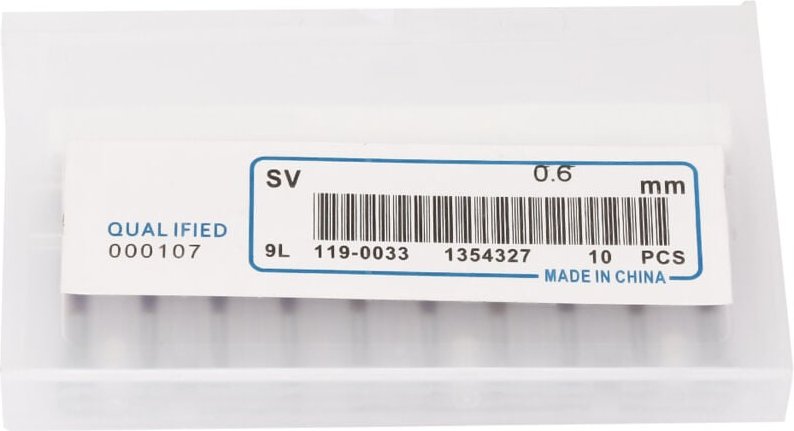 Eosnow 10 Stück Kegelfräser Wolframkarbid blau beschichteter Schaftfräser für PCB-Graviermaschine(0,6 mm)