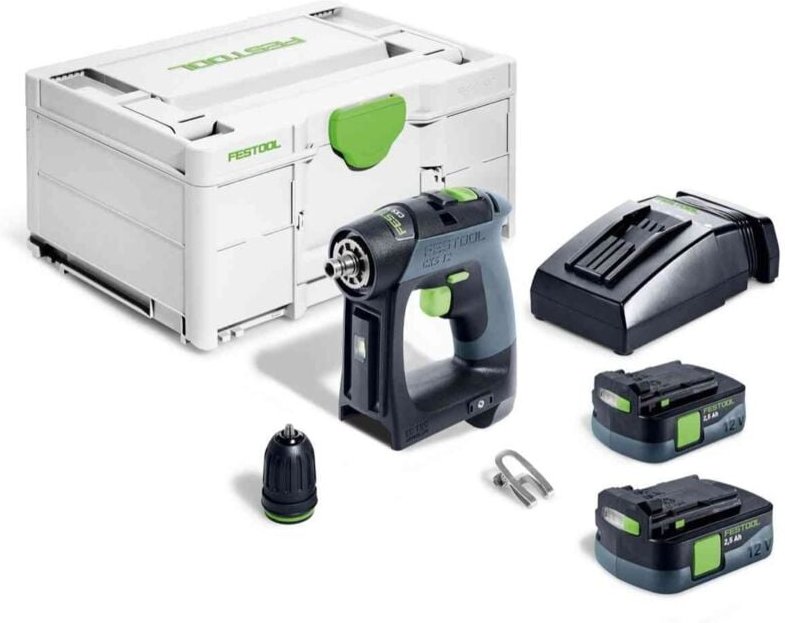 Akku-Bohrschrauber cxs 12 2,5-Plus inkl. 2x 12V 2,5 Ah Akku - Festool