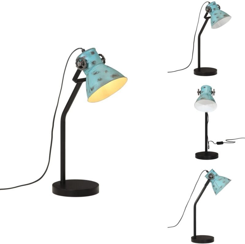 Schreibtischlampe 25 w Blau 17x17x60 cm E27 - Industrielampen - Schreibtischlampe - Stehlampe - Metalllampe - Blaue Lamp...