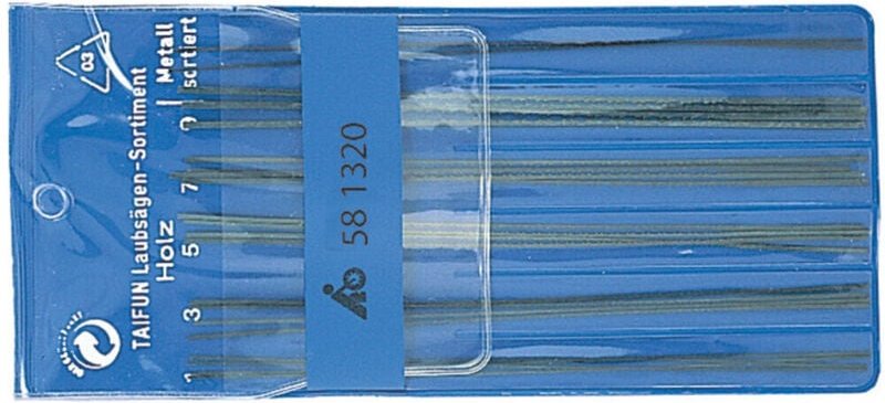 Hoffmann - Laubsägeblätter-Sortiment für Holz / Metall, im Etui, 22-teilig