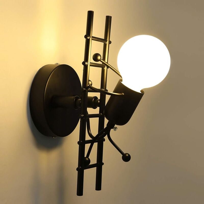 Comely - Kreative Wandlampe Menschliche Silhouette, Moderne Dekorative Kunstwandlampe, E27 max 60W, Ideal für Schlafzimm...