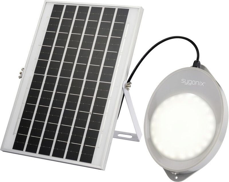 Sygonix SY-5596934 Solar-Außenwandleuchte mit Bewegungsmelder LED 10 W Grau
