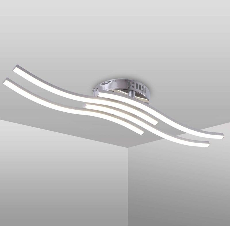 Comely - Wellenförmige LED-Deckenleuchte, 4000K neutralweißes Licht, 24W 2000 Lumen integrierte led, moderner Wohnzimmer...