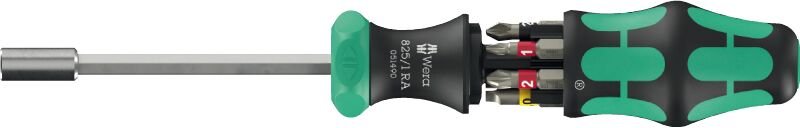 Kraftform Kompakt 27 ra 1, 6-teilig integrierte Ratsche mit Feinverzahnung - Wera