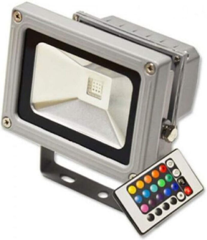 Trade Shop Traesio - Trade Shop - strahler rgb led 10W mehrfarbig farben wasserdicht für den aussenbereich fernbedienung...
