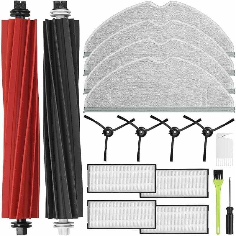 Kompatible Sets und Zubehör für Roborock S8 Pro Ultra, Ersatzteile für Roborock S8/S8 Plus, 2 Hauptbürsten, 4 Filter, 4 ...