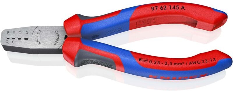97 62 145 a Crimpzange Aderendhülsen 0.25 bis 2.5 mm² - Knipex