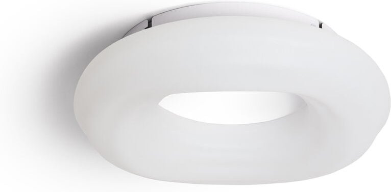 Led Deckenleuchte 24W Rund Metall Ø300 mm Kate Weiß