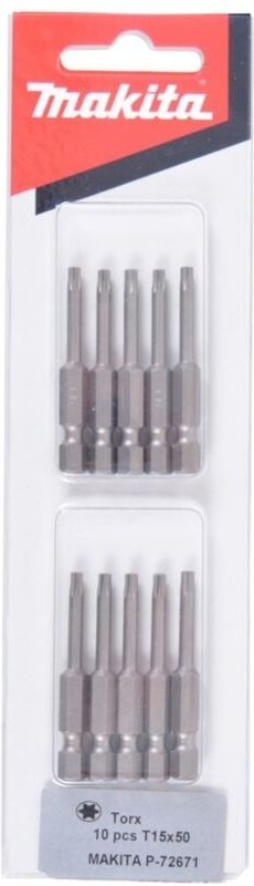 Bit T15x50 mm 10 St. - P-72671 - Makita