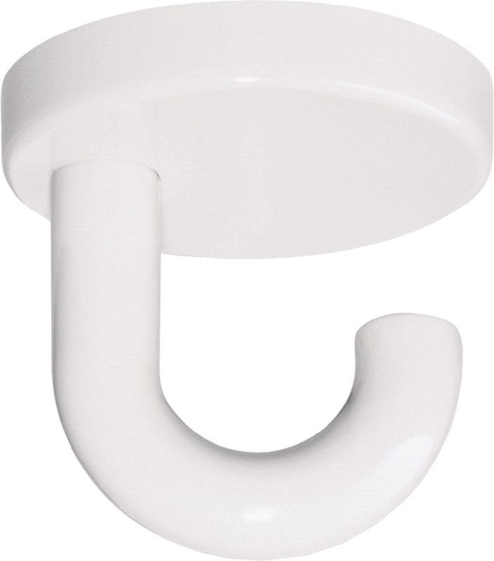 Einzelhaken 477.90.015 Unterkopfh.A.50mm PA 99 reinweiß H.50mm D.50mm HEWI