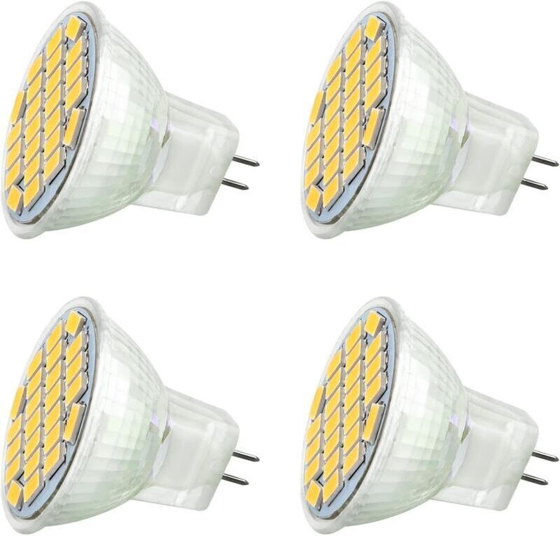 Memkey - MR11 GU4 12V led 3W Warmweiß 3000K, 350LM, 120° 35mm MR11 30W Halogenäquivalent, ac dc 24V 12V GU4 LED-Einbaust...