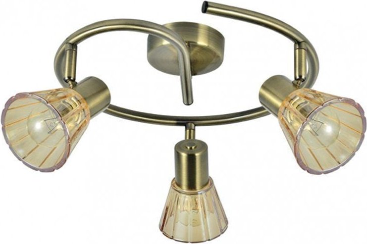 Fabrilamp - akunadecor Kreisförmige Deckenleuchte De 3 Strahler Modell Cooper Leder-Kristall