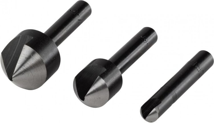 2504000 Kegelsenker-Set 3teilig 6 mm, 12 mm, 16 mm Werkzeugstahl Zylinderschaft 1 Set - Wolfcraft