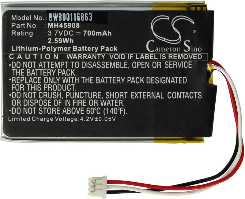 Vhbw - Akku kompatibel mit Corsair CA-9011127-NA, CA-9011136-AP Wireless Headset Kopfhörer (700mAh, 3,7V, Li-Polymer)