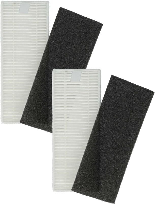 Filter-Set kompatibel mit Rowenta X-plorer Serie 20 RR6825WH Saugroboter - 4x Ersatz-Filter (Filter, Schaumstoff-Filter)...