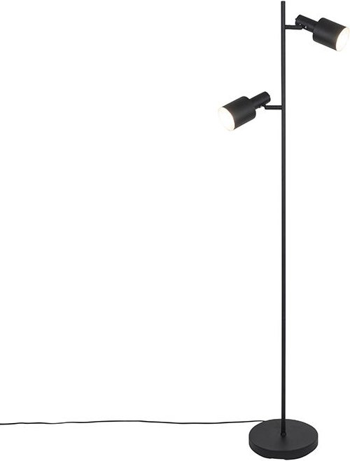Moderne Stehlampe schwarz 2-flammig - Stijn