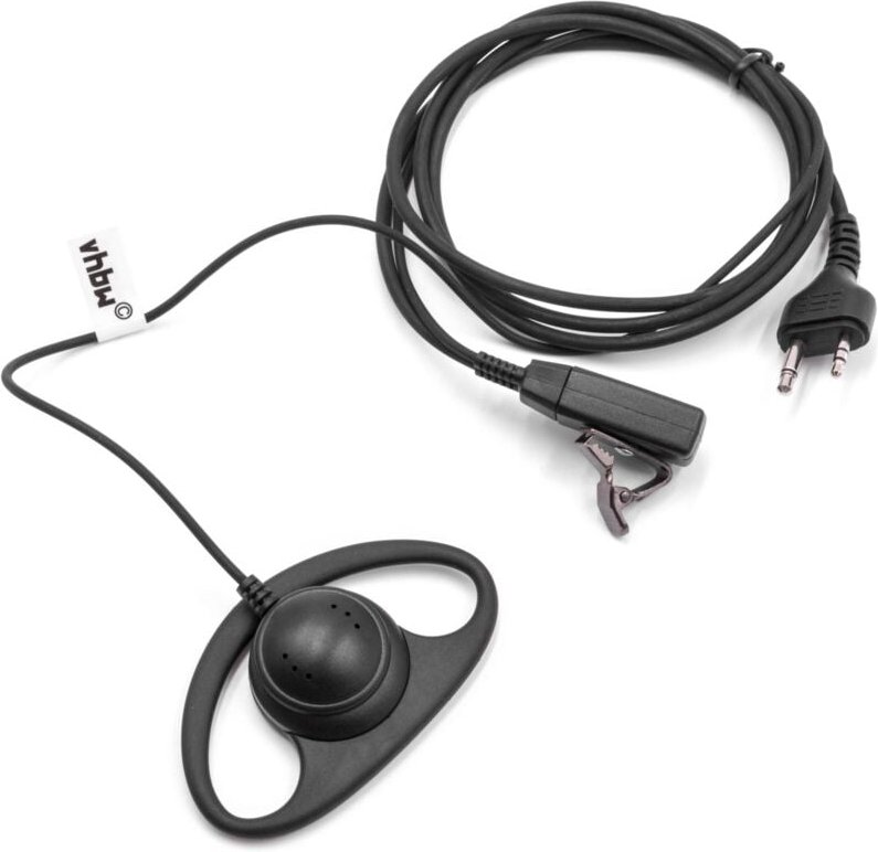 vhbw Headset kompatibel mit Midland XT28, XT511, XT30 Funkgerät - schwarz