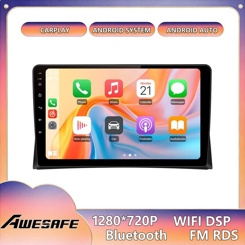 AWESAFE 4G Autoradio Android 13 4GB+64GB für VW Multivan (2008-2015) 9'' Touchscreen mit CarPlay GPS Bluetooth Android A...