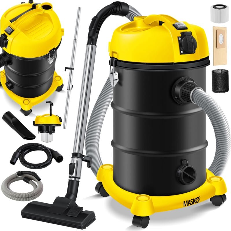 Thumbnail - 6IN1 Industriestaubsauger Staubsauger Nass Trocken Sauger Aschesauger 2300W + Steckdose Blasfunktion Trocken-Saugen & Na...