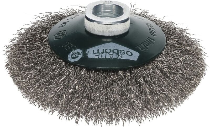 Drahtbürste für Winkelschleifer ø 100mm Kegelbürste - rostfreie Stahldrahtbürste, gewellt - Osborn