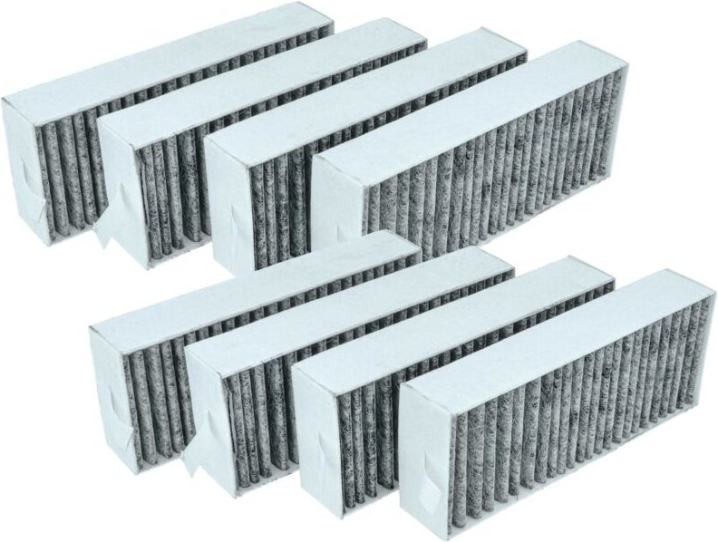 vhbw 8x Aktivkohlefilter kompatibel mit Bosch Series 6/8 HEZ9VRCRO, HEZ9VRPDO, HEZ9VRUDO, PIE611B15E, PIE631B15E, PIE631...