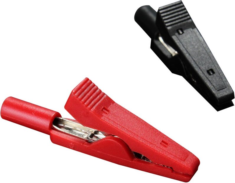 Thumbnail - Tlily - 2X Isolierte Krokodilklemme KlemmenprüFspitze Rot + Schwarz