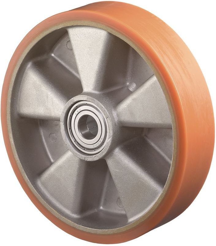 Ersatzrad Rad-Ø 160 mm Tragfähigkeit 600 kg Guß-Polyurethan Achs-Ø 20 mm Nabenlänge 60 mm