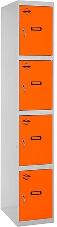 Simonrack Metallgarderobe Grau 4 Sichere Türen